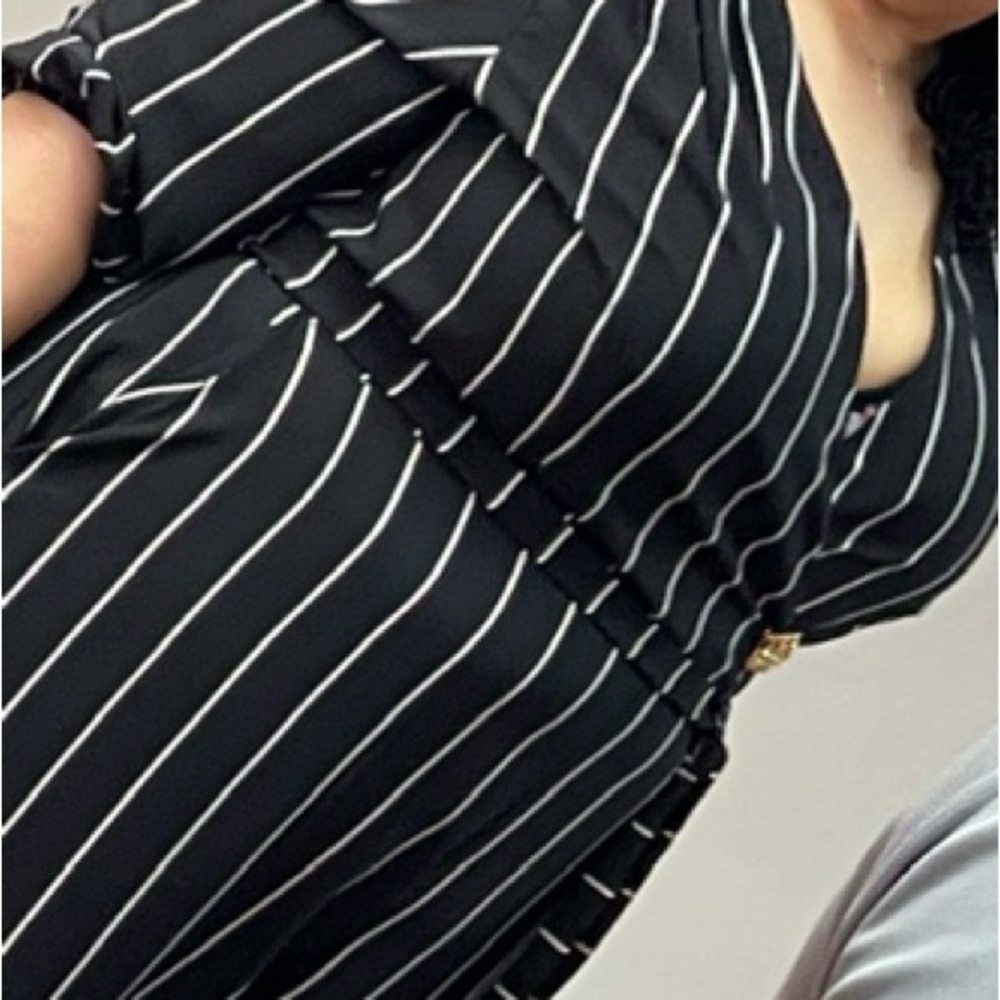 Black and White Striped Top